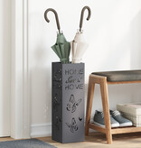 VidaXL Paraplubak Anthraciet Metaal Medium Decoratieve Inzetstukken