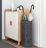 VidaXL Paraplubak Anthraciet Metaal Medium Decoratieve Inzetstukken