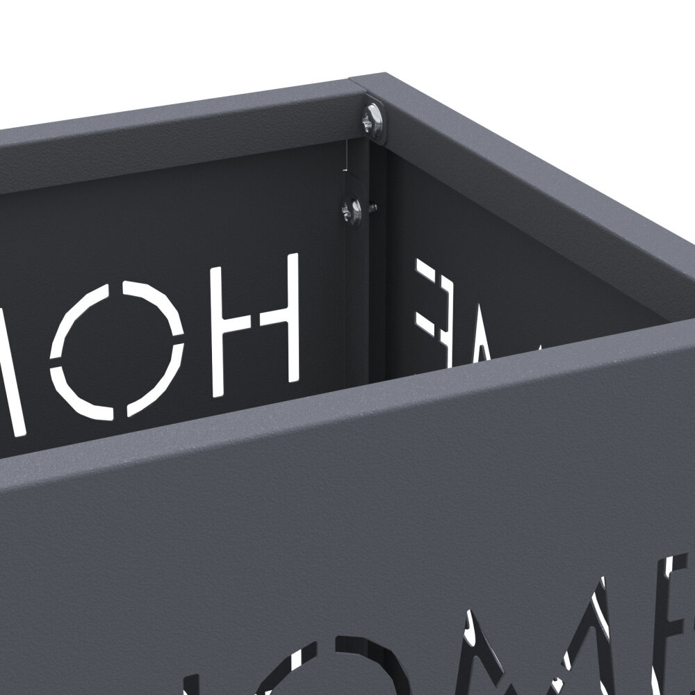 VidaXL Paraplubak Anthraciet Metaal Medium Decoratieve Inzetstukken