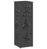 VidaXL Parapluhouder Zwart Metaal Standaard Decoratieve Inzetten