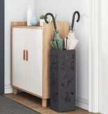 VidaXL Parapluhouder Zwart Metaal Standaard Decoratieve Inzetten