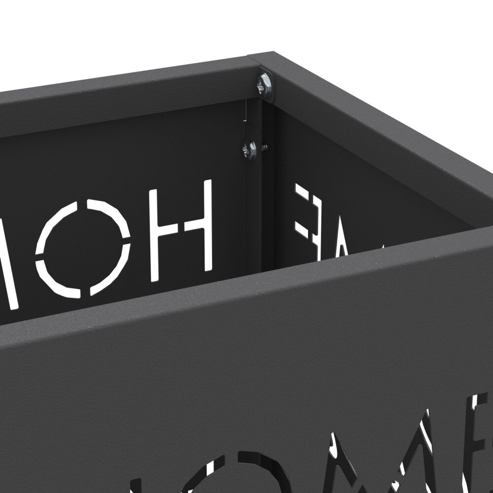 VidaXL Parapluhouder Zwart Metaal Standaard Decoratieve Inzetten