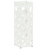 VidaXL Parapluhouder Wit Metaal Standaard Parapluhouder Rechthoekig