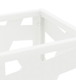 VidaXL Parapluhouder Wit Metaal Standaard Parapluhouder Rechthoekig