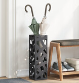 VidaXL Parapluhouder Zwart Metaal Middelgroot Patroon Paraplubak