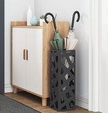 VidaXL Parapluhouder Zwart Metaal Middelgroot Patroon Paraplubak