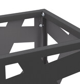 VidaXL Parapluhouder Zwart Metaal Middelgroot Patroon Paraplubak