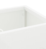 VidaXL Paraplubak Wit Metaal Compact Paraplubak Rechthoekig Modern