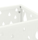 VidaXL Paraplubak Wit Metaal Standaard Motief Paraplubak Rechthoekig