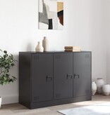 VidaXL Dressoir 99x39x73 cm staal zwart