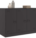 VidaXL Dressoir 99x39x73 cm staal zwart