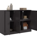 VidaXL Dressoir 99x39x73 cm staal zwart