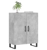 VidaXL Dressoir 69,5x34x90 cm bewerkt hout betongrijs