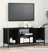 VidaXL Zwart Eiken Entertainmentcentrum Zwart eiken Bewerkt hout, metaal
