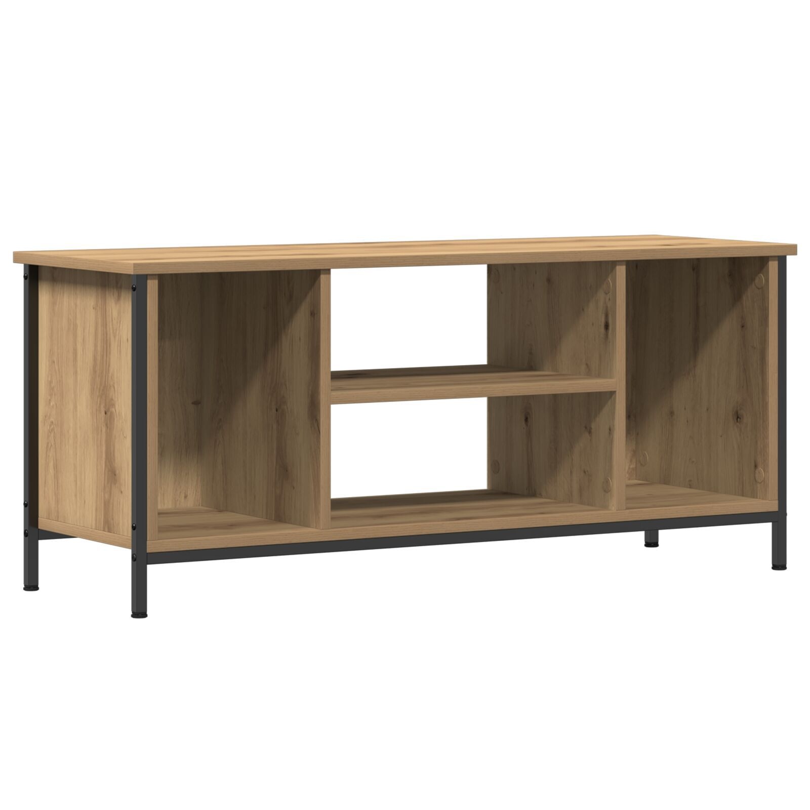VidaXL TV-meubel Eiken Geengineerd hout, Metaal 102 x 35 x 45 cm