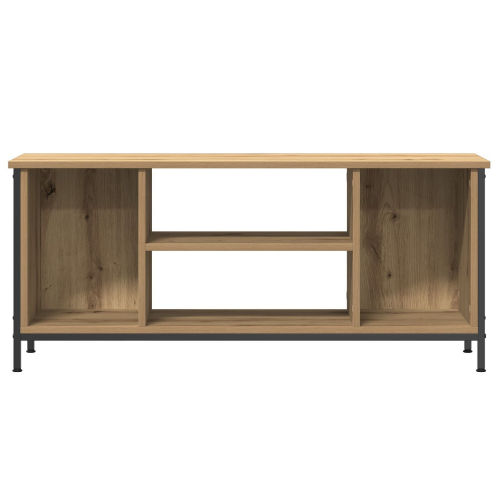 VidaXL TV-meubel Eiken Geengineerd hout, Metaal 102 x 35 x 45 cm