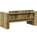 VidaXL Tuinsofa 2-Zits 134x60x62 cm Behandeld Grenenhout
