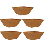 VidaXL Metalen Plantenbakken Weerbestendig Staal 35 x 35 x 15 cm