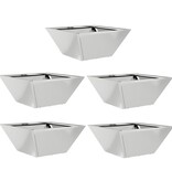 VidaXL Set Metalen Plantenbakken Gegalvaniseerd staal 35 x 35 x 15 cm