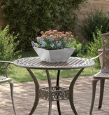 VidaXL Metalen Planter Roestvrijstaal 35 x 35 x 15 cm Metalen Planter