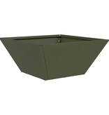 VidaXL Metalen Plantenbak Olijfgroen Metaal Middelgroot