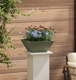 VidaXL Metalen Plantenbak Olijfgroen Metaal Middelgroot