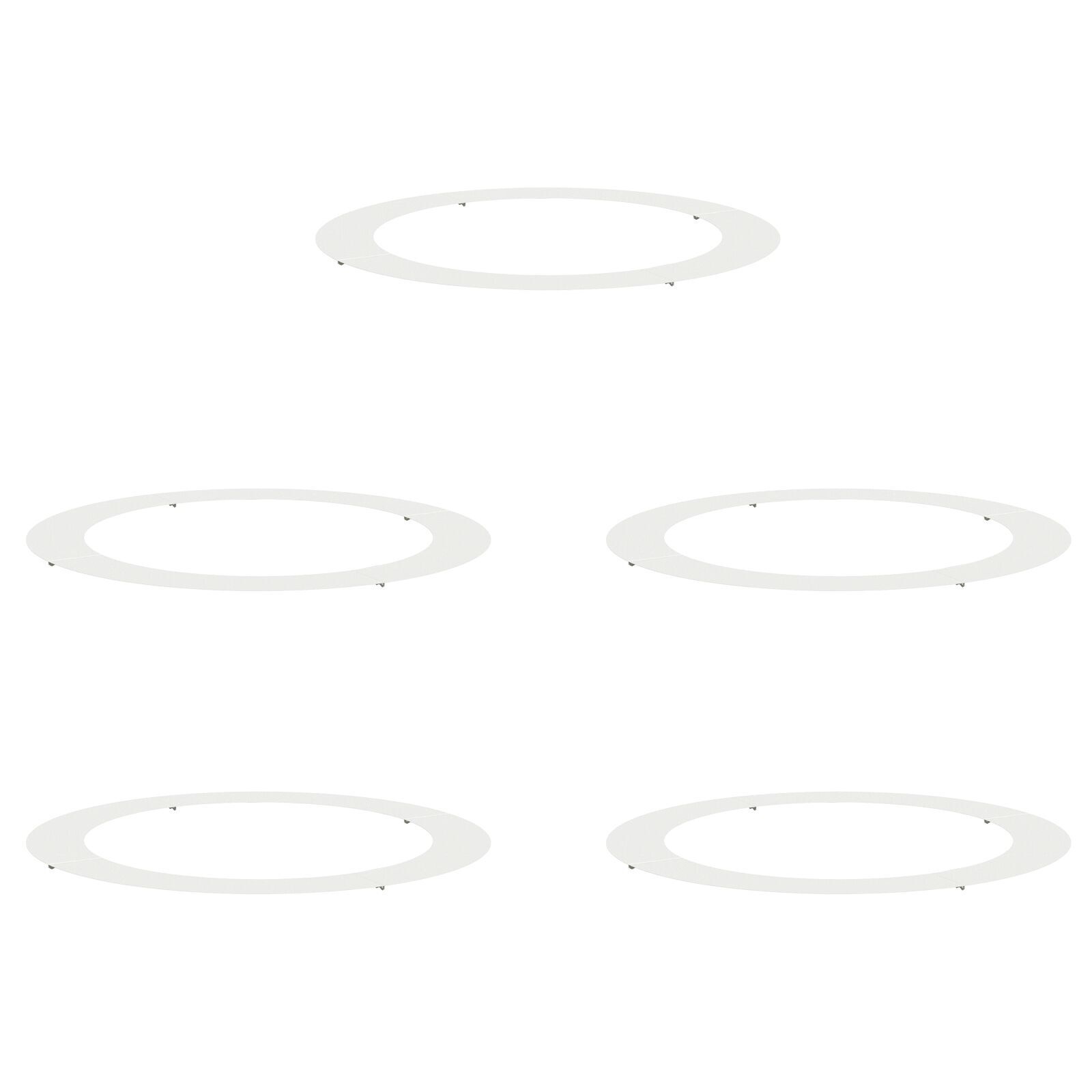 VidaXL Witte Plantenbakken Wit Kunststof Groot Ronde Plantenbak