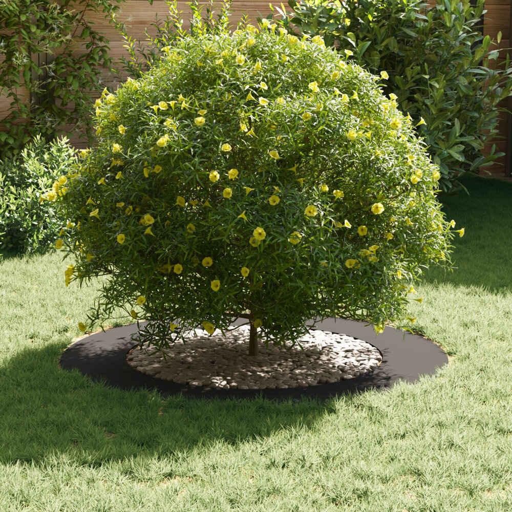 VidaXL Plastic Plantenbak Set Zwart Kunststof 90 cm diameter Duurzaam