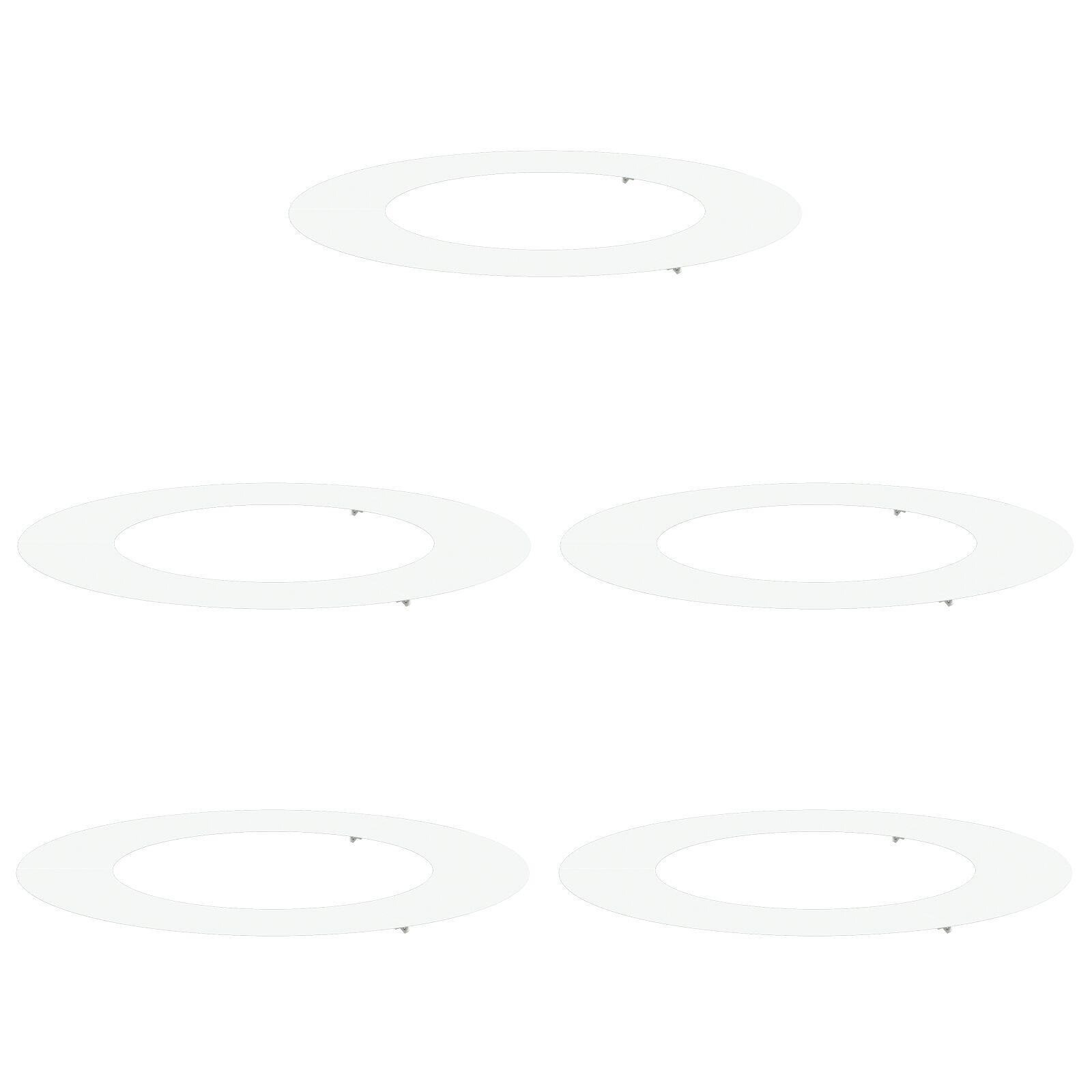 VidaXL Plastic Plantenbak Set Wit Kunststof Groot Planten