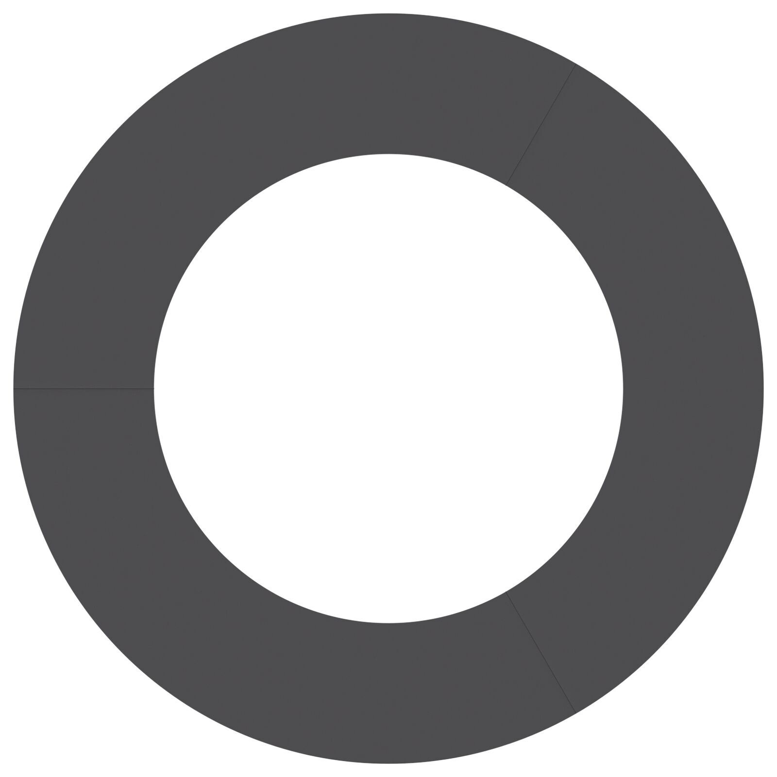 VidaXL Plastic Plantenbak Zwart Kunststof Groot Rond Modern