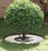 VidaXL Plastic Plantenbak Wit Kunststof Groot Ronde Plantenbak Modern