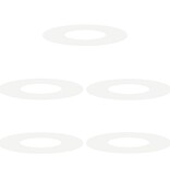 VidaXL Plastic Plantenbak Wit Kunststof Groot Ronde Plantenbak Modern