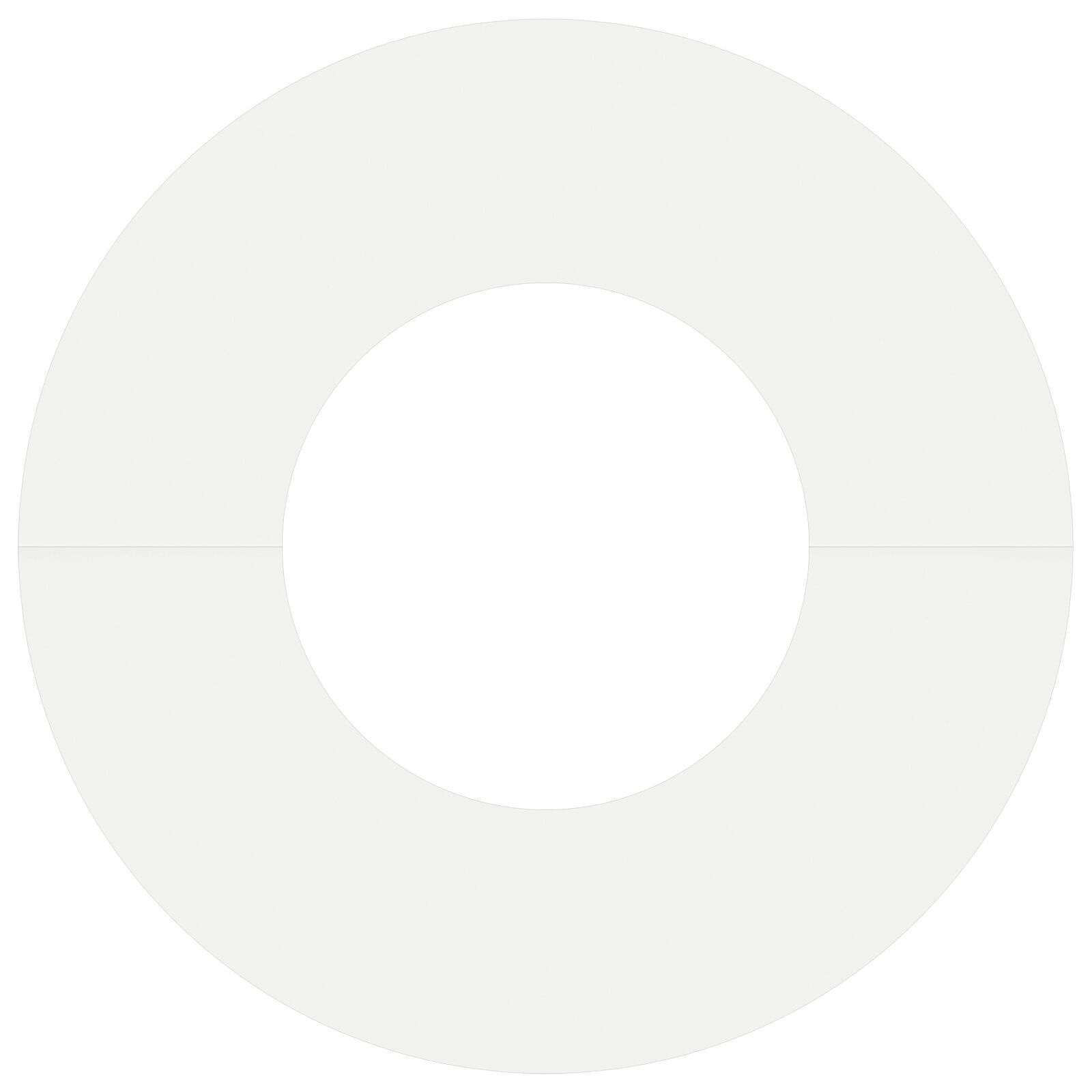 VidaXL Plastic Plantenbak Wit Kunststof Groot Ronde Plantenbak Modern