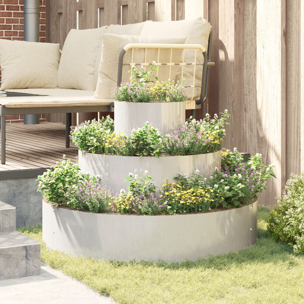 VidaXL Metalen Planter Roestvrijstaal Groot Duurzaam Planter