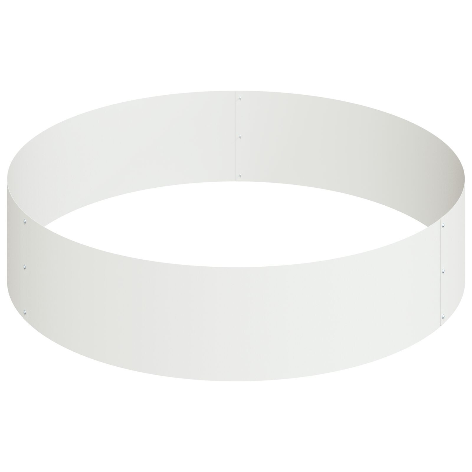 VidaXL Metalen Plantenbak Staal/Wit Poedergecoat Staal Groot