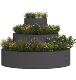 VidaXL Metaal Plantenbak Staal/zwarte Staal Groot Modulaire