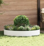 VidaXL Witte Metalen Pot Wit Metaal Groot Decoratieve Inzetstukken