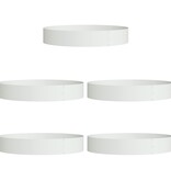 VidaXL Witte Metalen Pot Wit Metaal Groot Decoratieve Inzetstukken