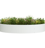 VidaXL Witte Metalen Pot Wit Metaal Groot Witte Plantenbak