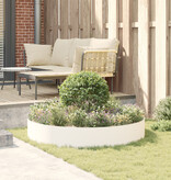 VidaXL Witte Metalen Pot Wit Metaal Groot Witte Plantenbak