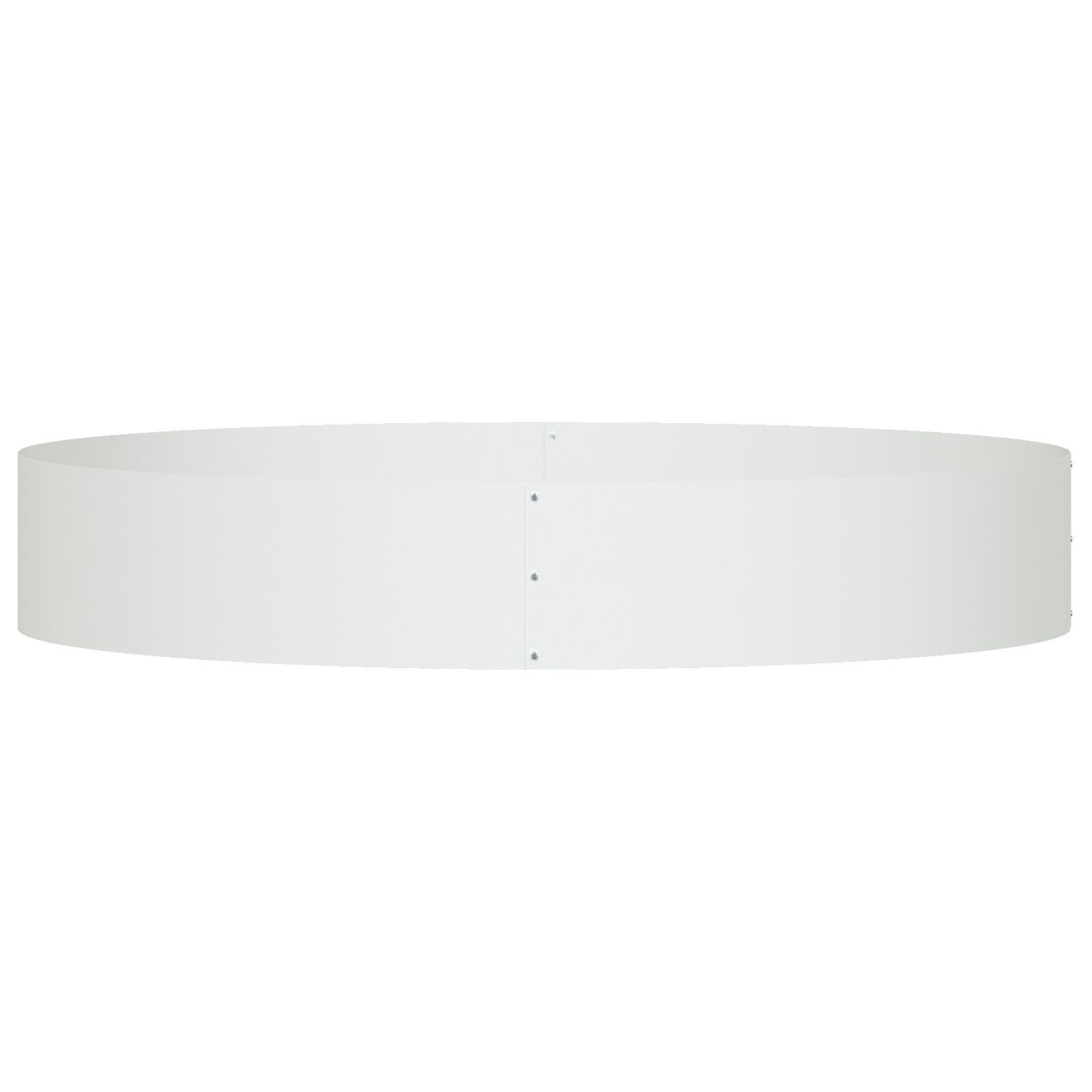 VidaXL Witte Metalen Pot Wit Metaal Groot Witte Plantenbak