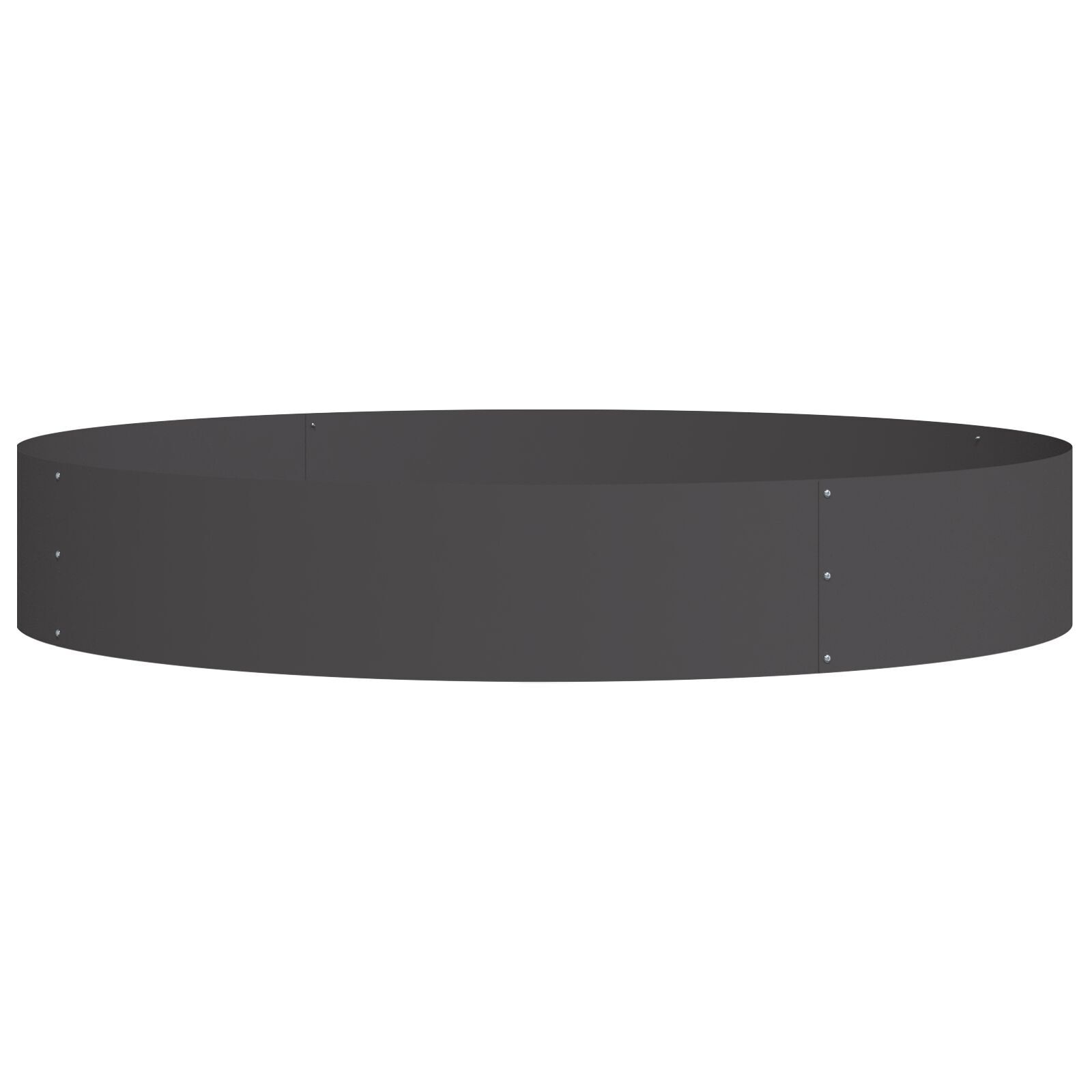 VidaXL Grote Zwarte Metalen Pot Zwart Metaal Groot