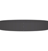 VidaXL Grote Zwarte Metalen Pot Zwart Metaal Groot