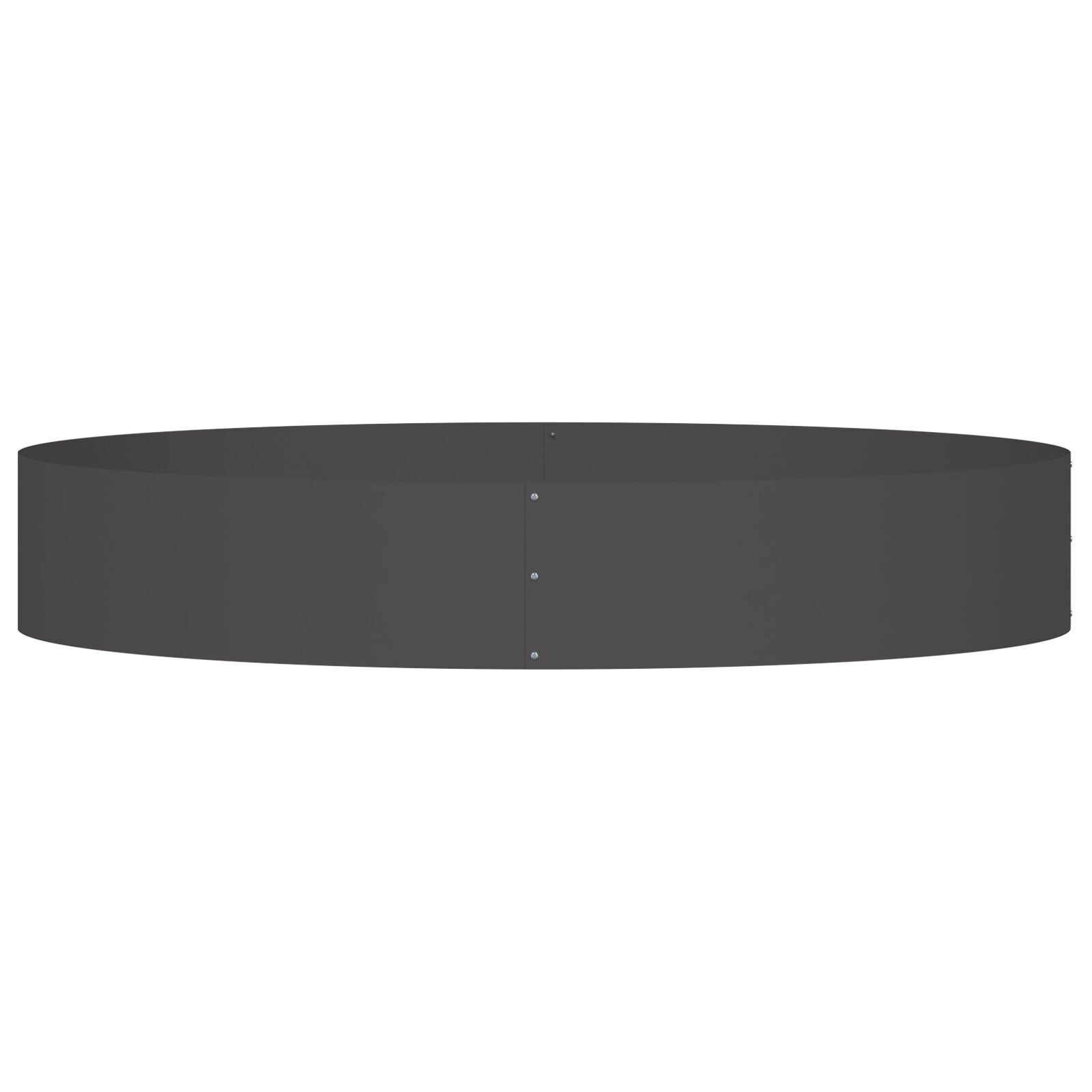 VidaXL Grote Zwarte Metalen Pot Zwart Metaal Groot