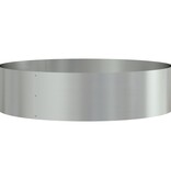 VidaXL Grijze Metalen Plantenbak Gegalvaniseerd Metaal Groot