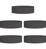 VidaXL Zwarte Kunststof Plantenbakken Zwart Kunststof Groot Duurzaam