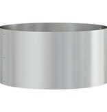 VidaXL Grijze Metalen Pot Gegalvaniseerd Metaal Klein