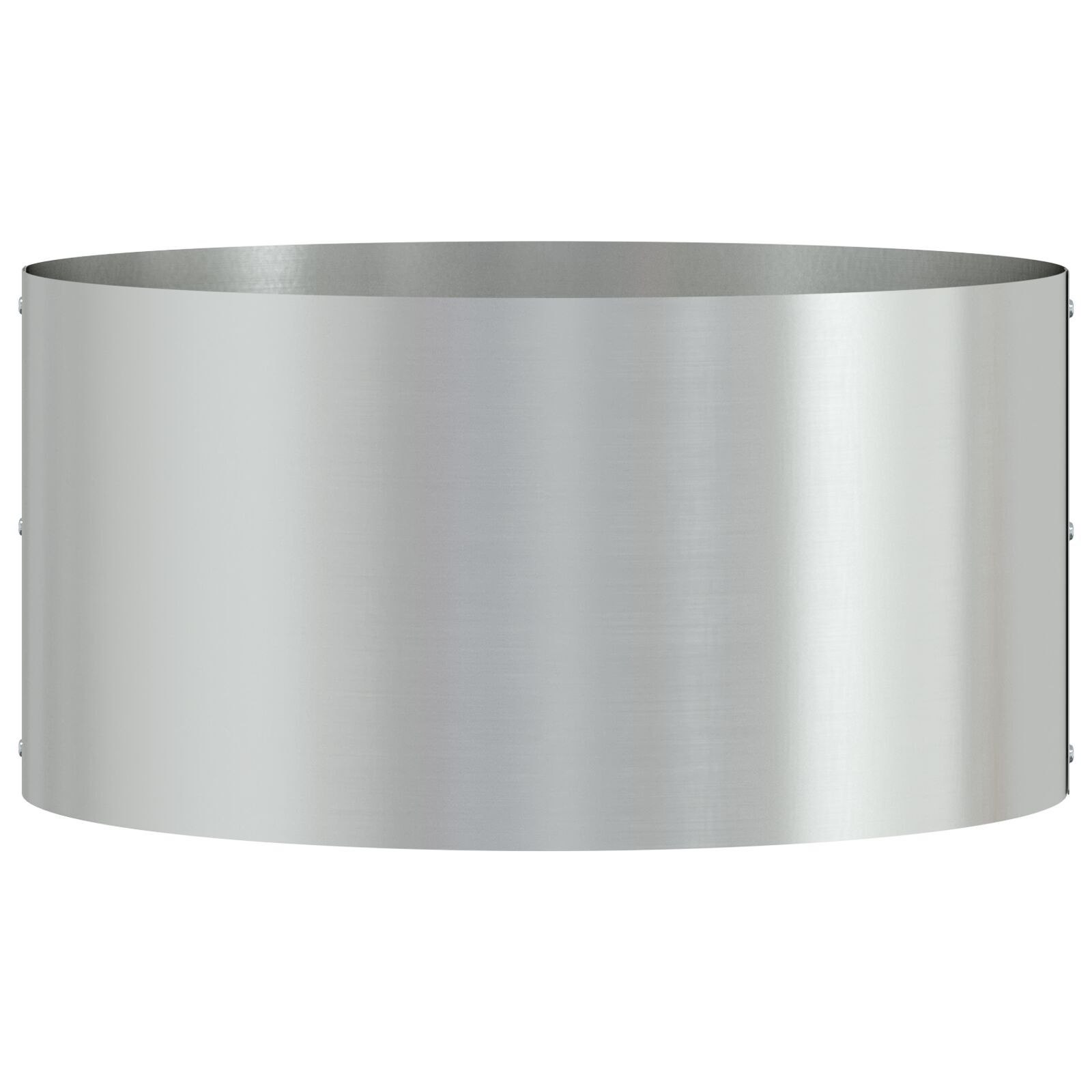 VidaXL Grijze Metalen Pot Gegalvaniseerd Metaal Klein