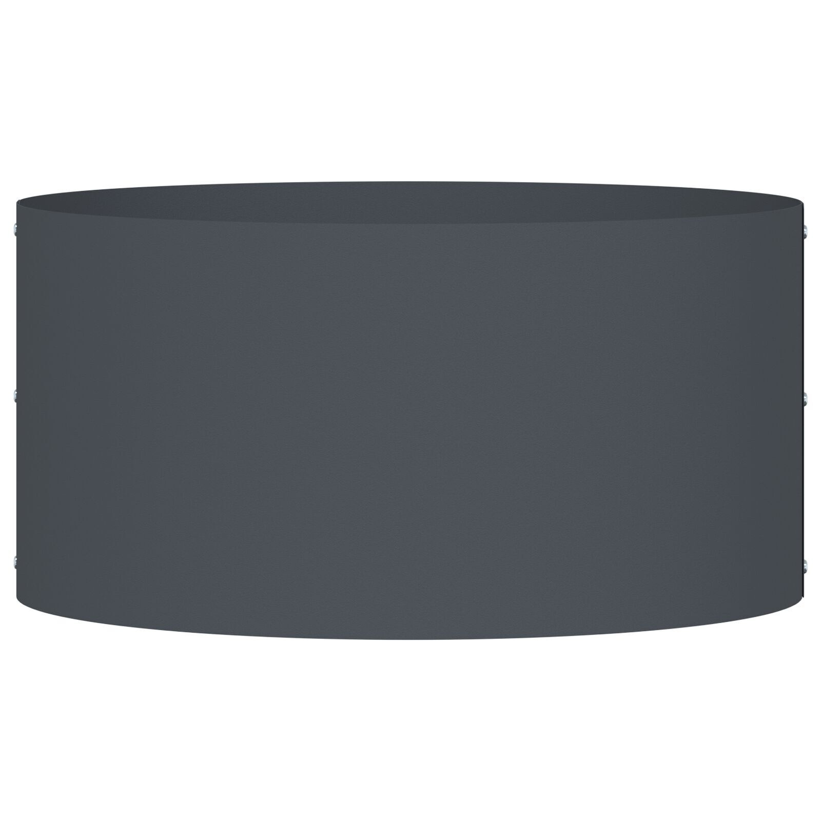 VidaXL Anthraciet Metalen Pot Anthraciet Metaal 40 cm Diameter Duurzaam