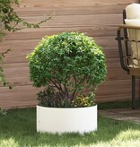 VidaXL Grote Witte Metalen Pot Wit Metaal Groot Plantenbakken